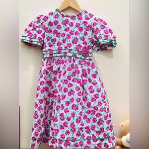 Vintage Sylvia Whyte floral Rosette Dress